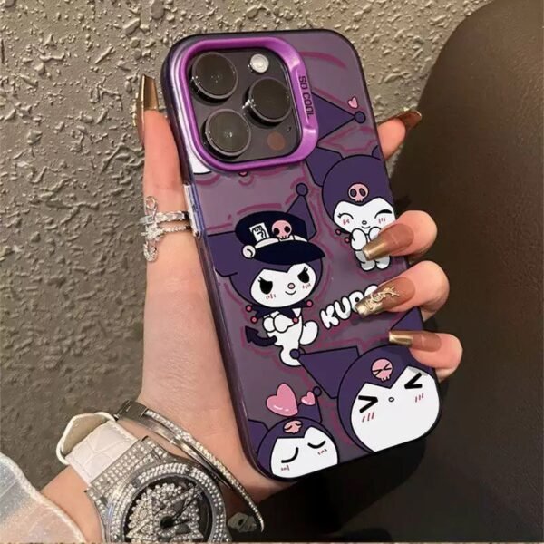 Colorful KUROMI Iphone case super strong and hard case